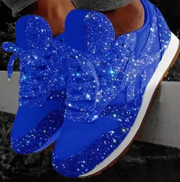 Sneaker glitterate da donna con paillettes | Mesh leggero, soletta interna EVA comoda | Look casual per tutti i giorni e eventi