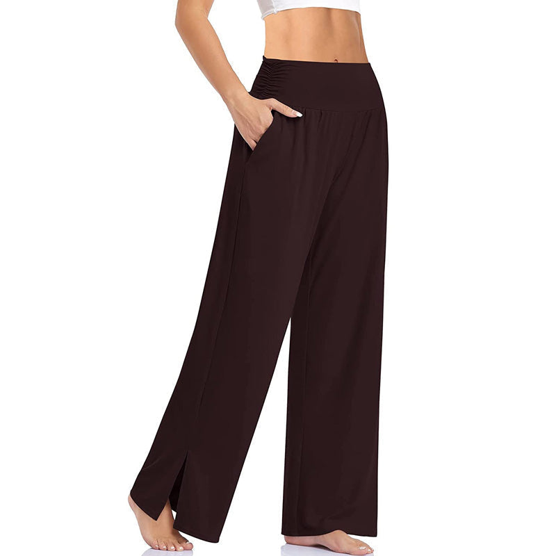 Damen Palazzo Hose | Lässige Hose mit weitem Bein und Taschen