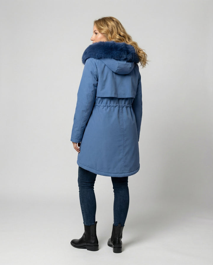 Damen Wintermantel wasserdicht mit Kapuze | Warmer Mantel mit verstellbaren Bündchen für Alltag, Schnee, Regen und Outdoor