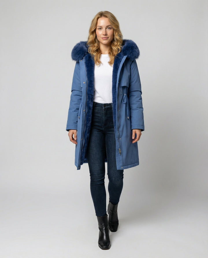 Damen Wintermantel wasserdicht mit Kapuze | Warmer Mantel mit verstellbaren Bündchen für Alltag, Schnee, Regen und Outdoor