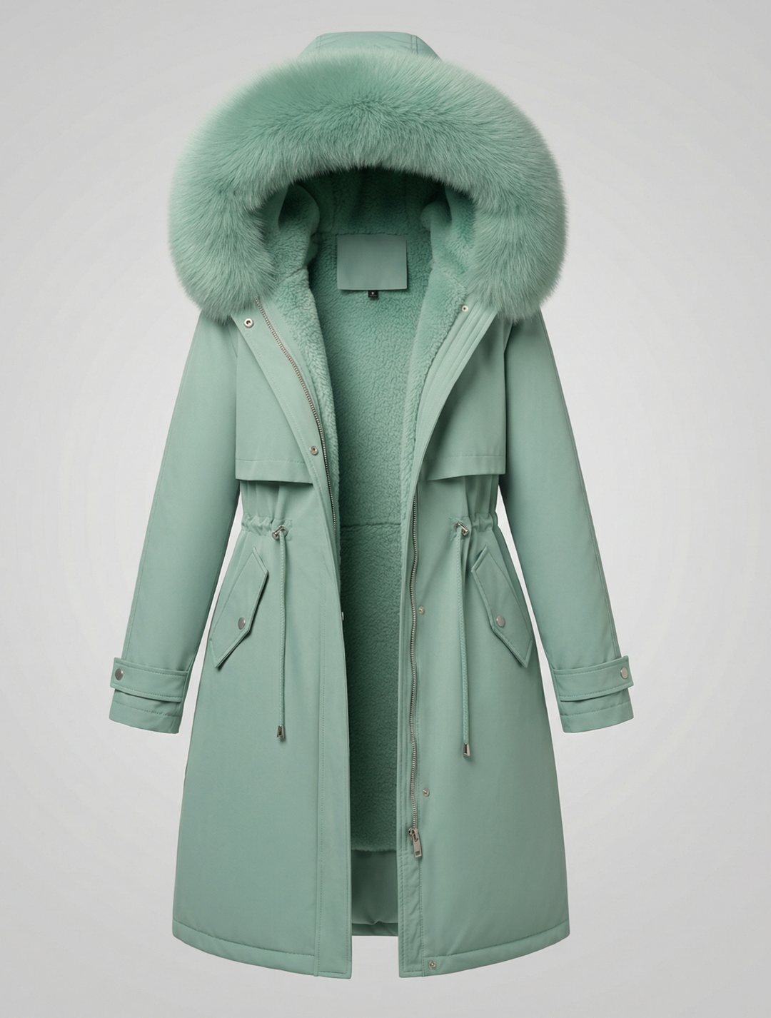 Damen Wintermantel wasserdicht mit Kapuze | Warmer Mantel mit verstellbaren Bündchen für Alltag, Schnee, Regen und Outdoor