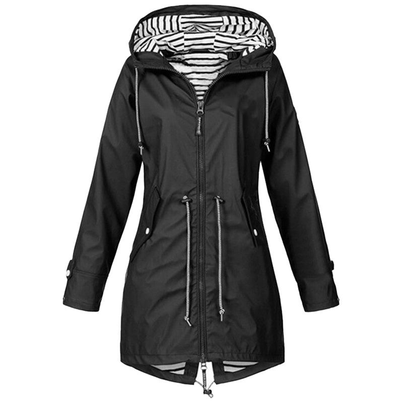 Damen Parka mit Reißverschluss | Lange Übergangsjacke mit bequemer Passform für Herbst &amp; Winter