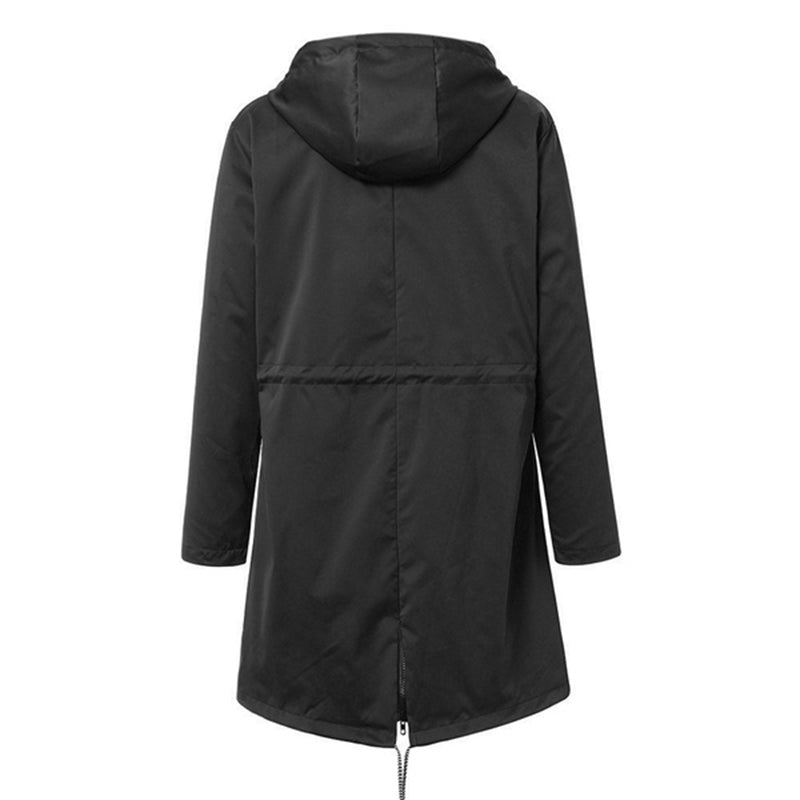 Damen Parka mit Reißverschluss | Lange Übergangsjacke mit bequemer Passform für Herbst &amp; Winter