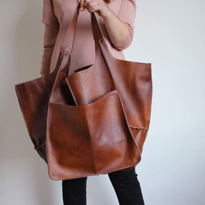 Damen Shopper Tasche aus Kunstleder | Große Handtasche mit Viel Stauraum | Elegant, Geräumig &amp; Perfekt für Alltag und Reisen
