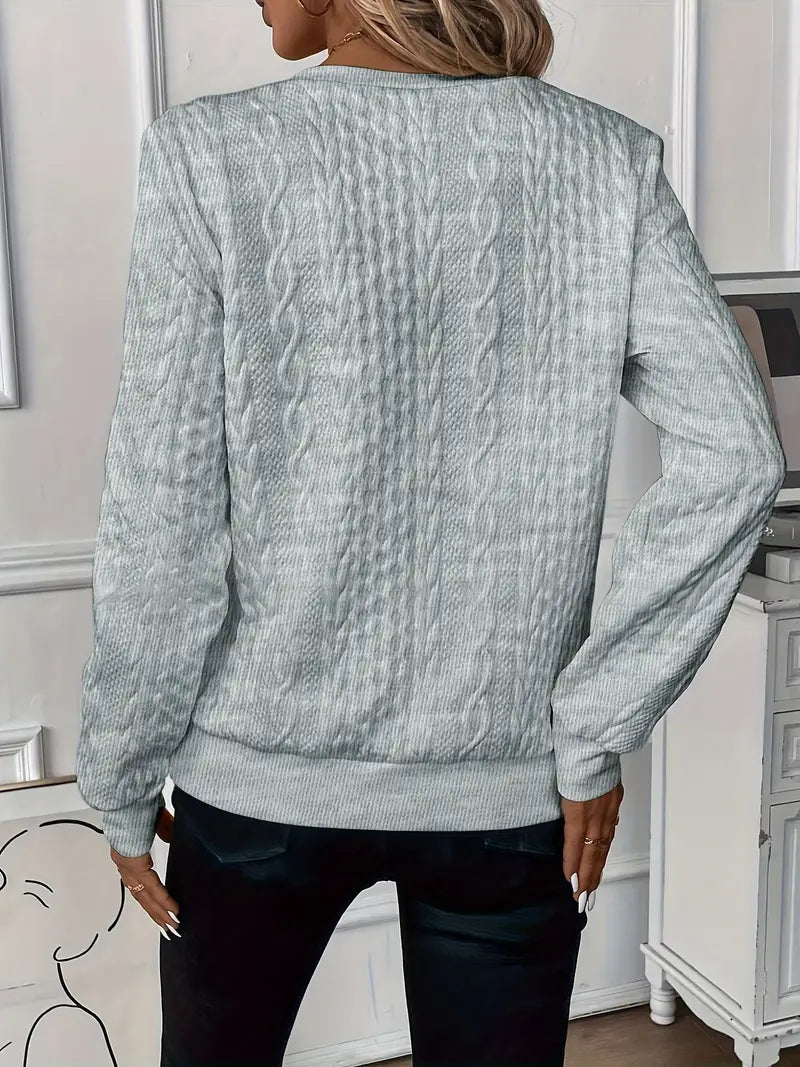Damen Pullover mit halbem Reißverschluss | Weich &amp; warm für Herbst/Winter | Lockerer Schnitt mit Stehkragen | Farben Weiß/Schwarz/Grün