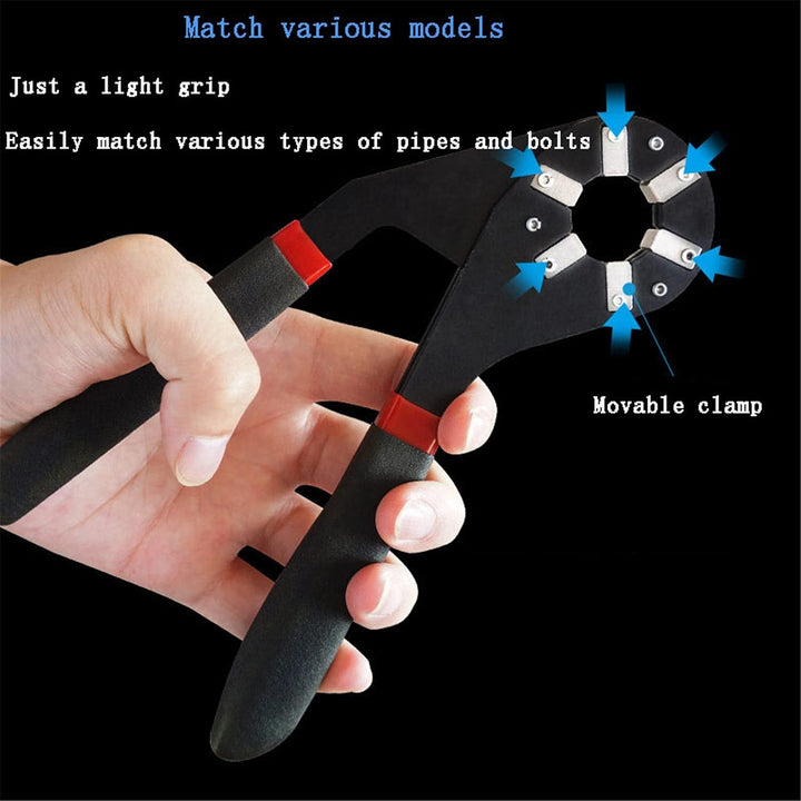 Adjustable wrench with fine adjustment | Wide clamping range &amp; anti-slip handle | Hardened steel, buy 1 get 1 free