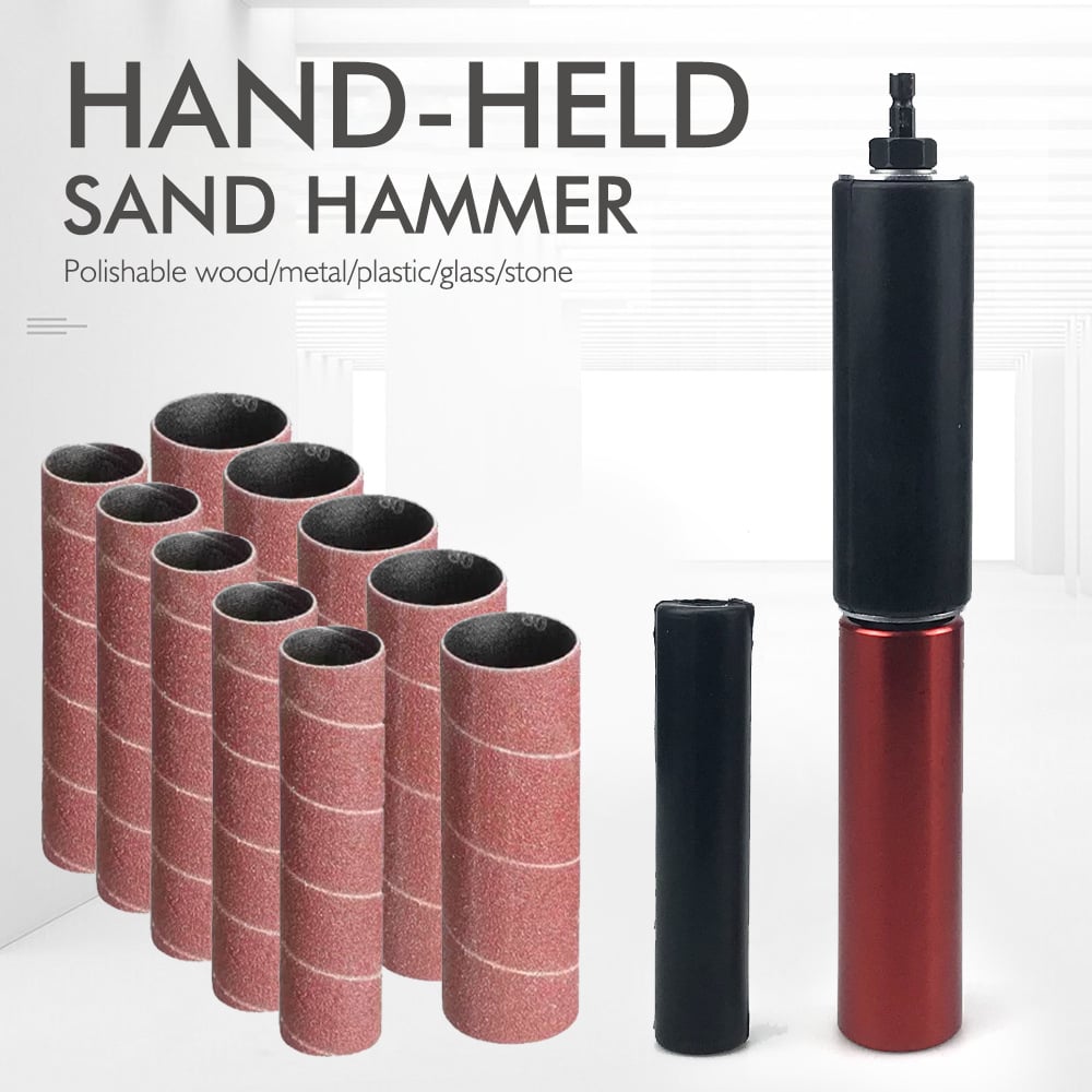 Spindle sander adapter for rotary tools | for wood, metal, plastic &amp; glass | includes 10 sanding sleeves + mounting wrench