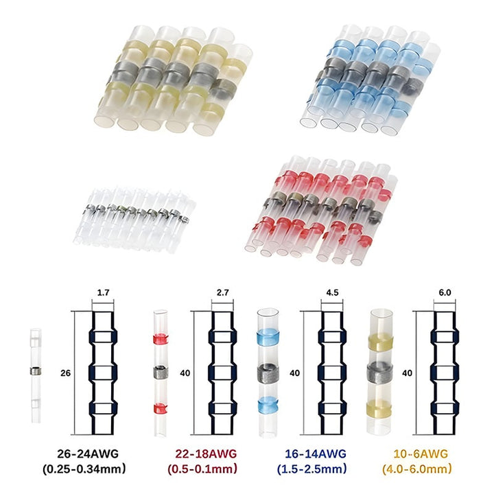AquaSeal - Kit de connecteurs thermorétractables étanches