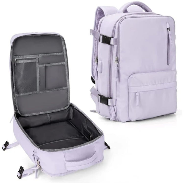 Reiserucksack Damen 35 L | Wasserabweisend mit Laptopfach, Schuhfach und USB-Anschluss SEO-Beschreibung: