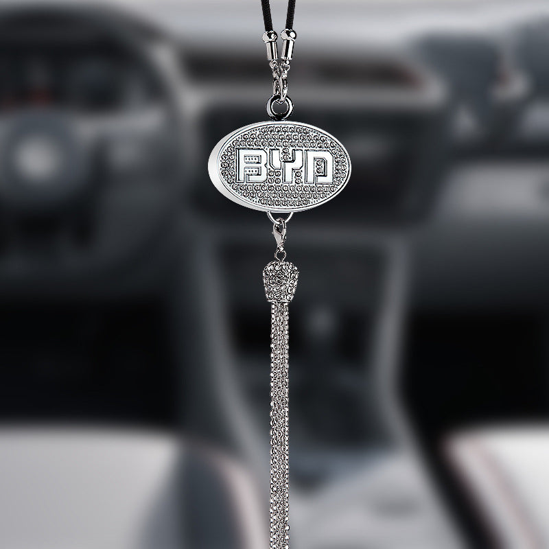 Ciondolo per specchietto retrovisore auto con cristallo | Lega di zinco e strass | Decorazione scintillante con ciondolo profumato, idea regalo