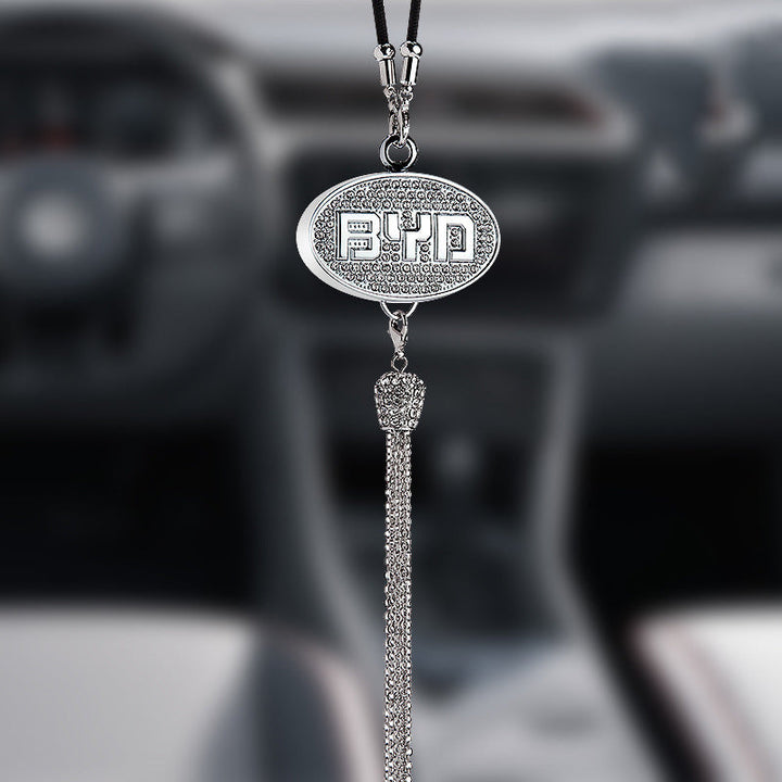 Ciondolo per specchietto retrovisore auto con cristallo | Lega di zinco e strass | Decorazione scintillante con ciondolo profumato, idea regalo