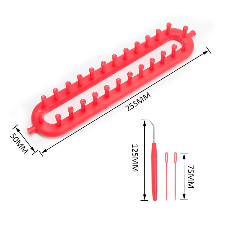 Breiloom without needles | Portable knitting frame tool for quick scarves &amp; hats | Easy for beginners | Compact for DIY crafting