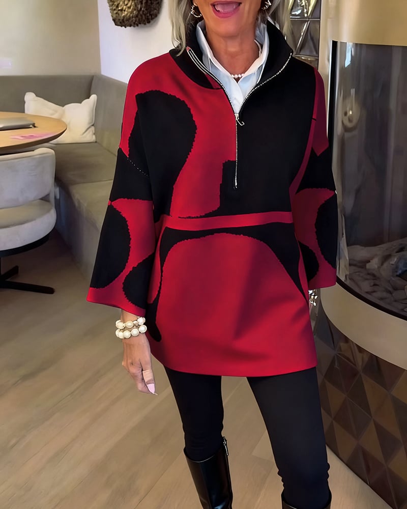 Damen Half-Zip Pullover mit Stehkragen | Weicher Stretch-Komfort für Herbst &amp; Winter | UrbanZip