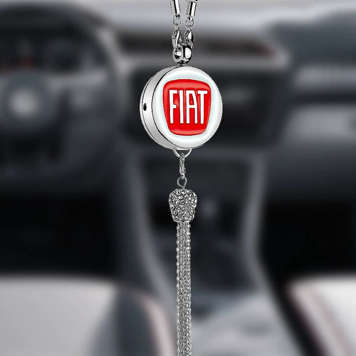 Ciondolo per specchietto retrovisore auto con cristallo | Lega di zinco e strass | Decorazione scintillante con ciondolo profumato, idea regalo