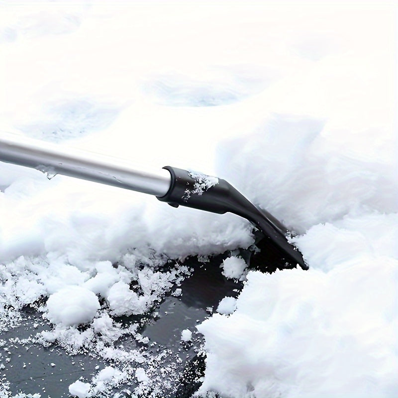Ausziehbarer Auto-Schneebesen mit Eiskratzer | Teleskop-Schneebürste zur Entfernung von Schnee und Eis auf Fahrzeugscheiben