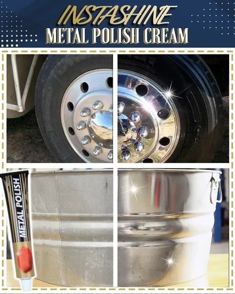 Metallpolitur-Creme für Chrom &amp; Edelstahl | Entfernt Oxidation, Anlauf &amp; Wasserflecken | Bringt Hochglanz zurück | Für Auto, Bad &amp; Küche