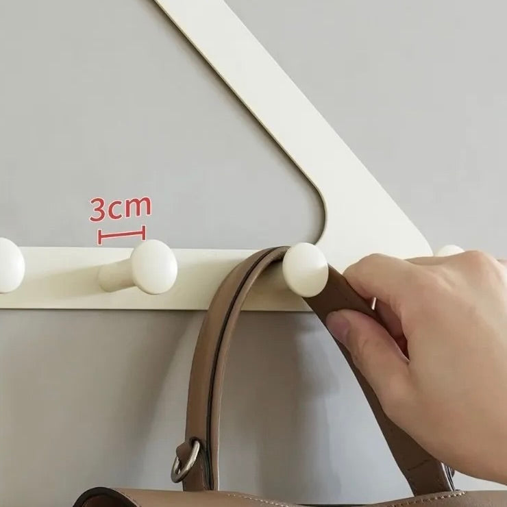 Wandhaken bohrfrei dreieckig | Platzsparend für Tür &amp; Wand | Stabil für Mäntel, Taschen &amp; Hüte | Ordnung ohne Löcher