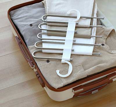 Pants &amp; clothing hanger space saver | Multifunctional hanger with 5 layers | Space-saving drying and storage | Non-slip ends