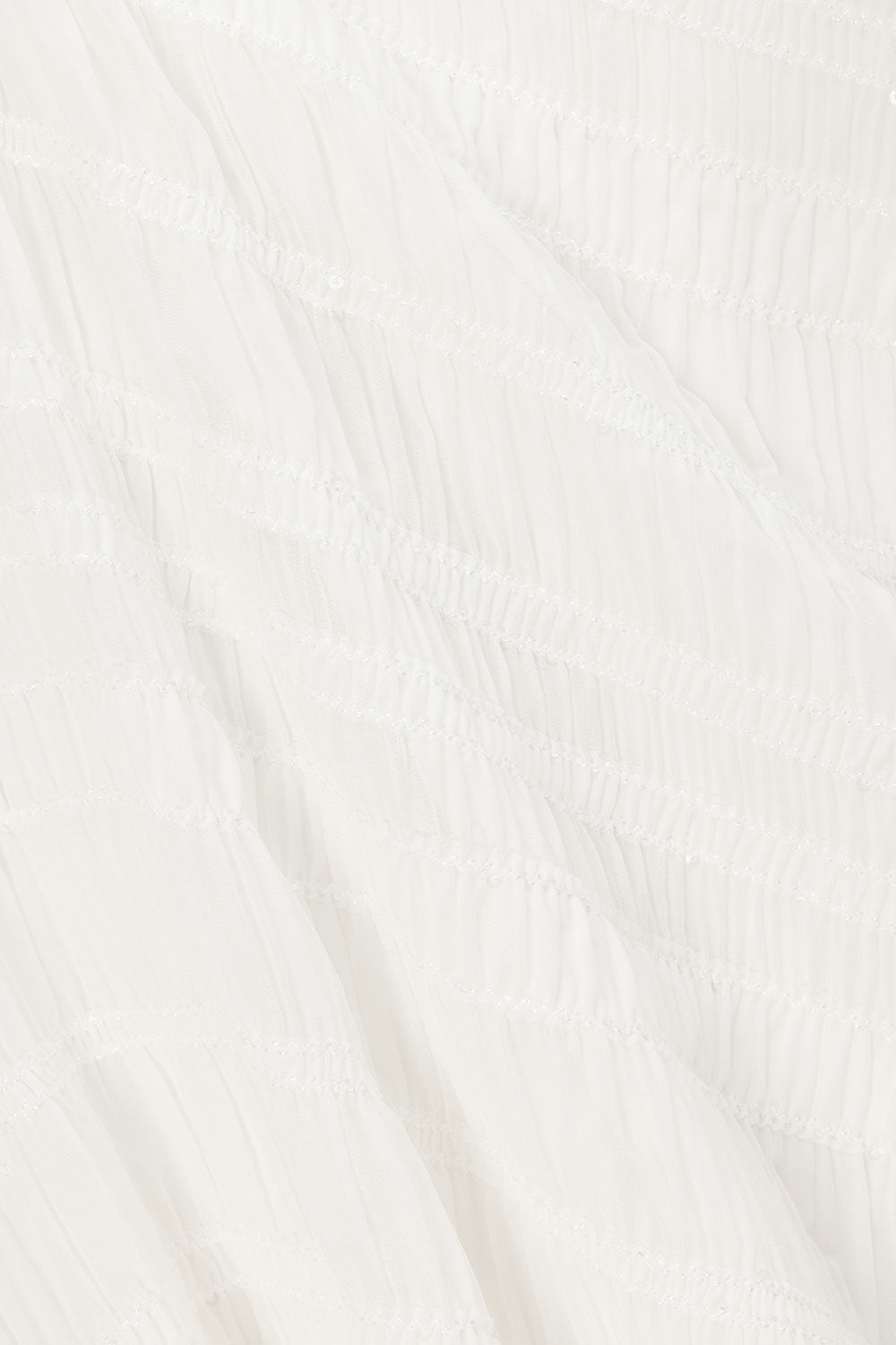 Damen Maxikleid Weiß mit offenem Rücken | Halterneck &amp; Volant-Taille | Geraffte Textur für Sommer &amp; Urlaub