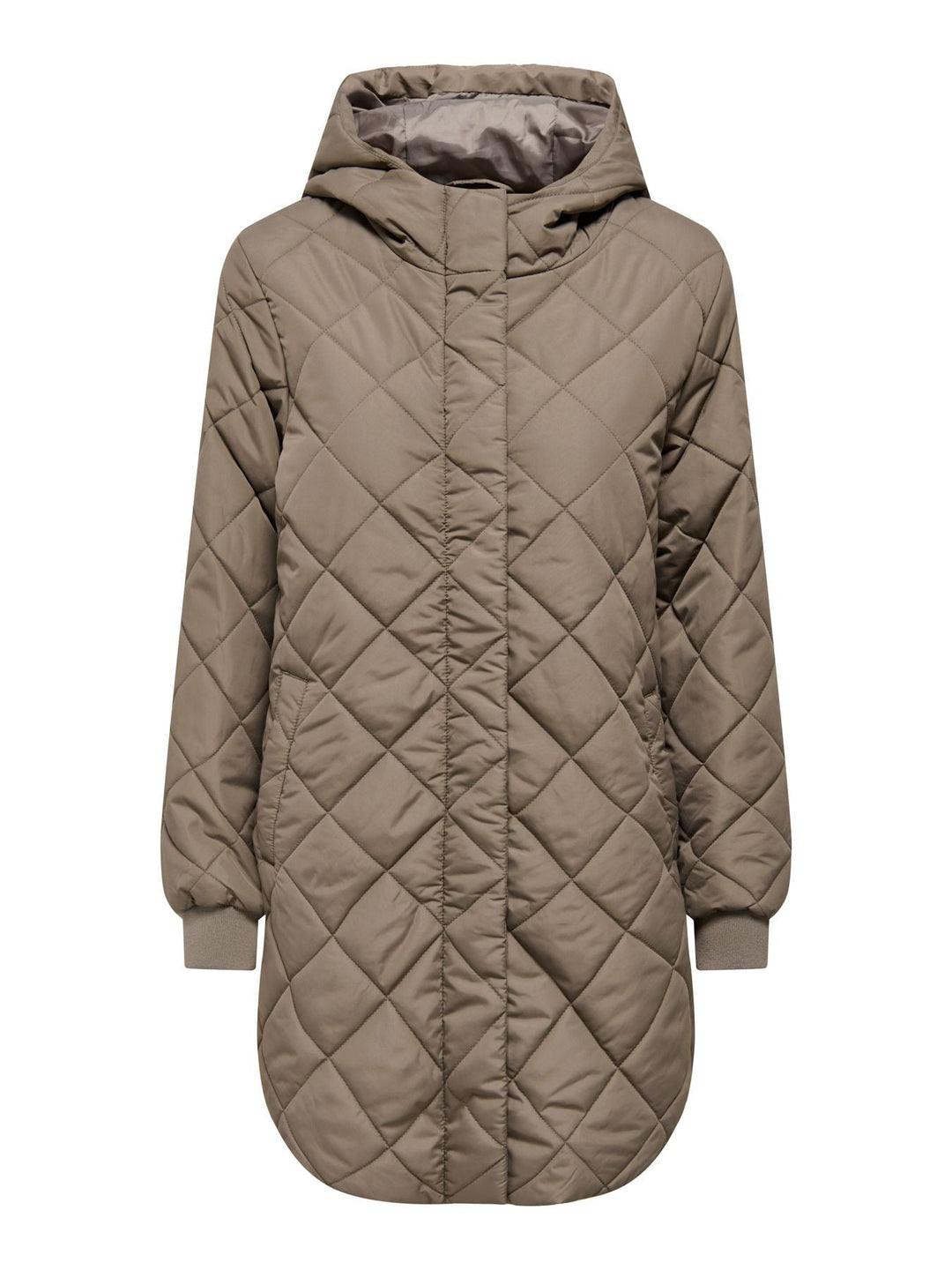 Damen Steppjacke mit Kapuze | Leichte Übergangsjacke mit durchgehendem Reißverschluss und elastischen Ärmelbündchen für kühle Tage