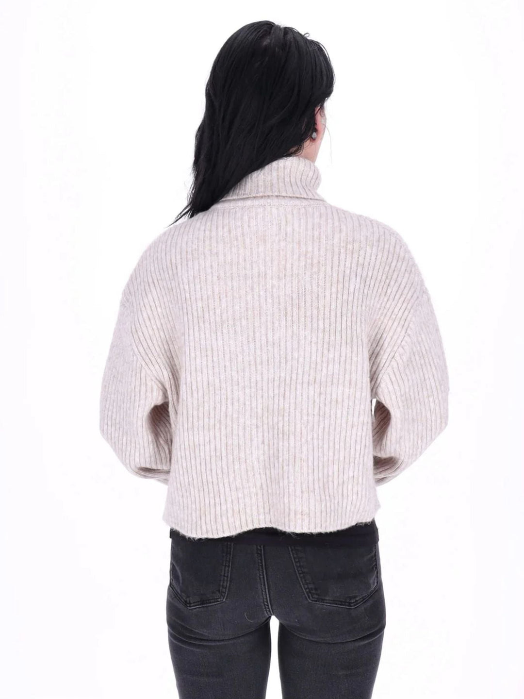 Damen Rollkragenpullover in Beige | Weicher Feinstrickpullover mit hohem Kragen, langen Ärmeln und bequemer Passform für Herbst und Winter