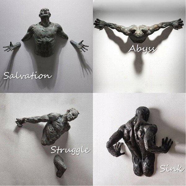 Decorazioni da parete figure | sculture in resina da appendere | vari design e dimensioni