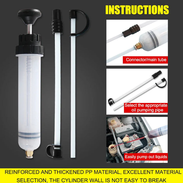 Injection-Design Suction and Injection Tool for Oil Change