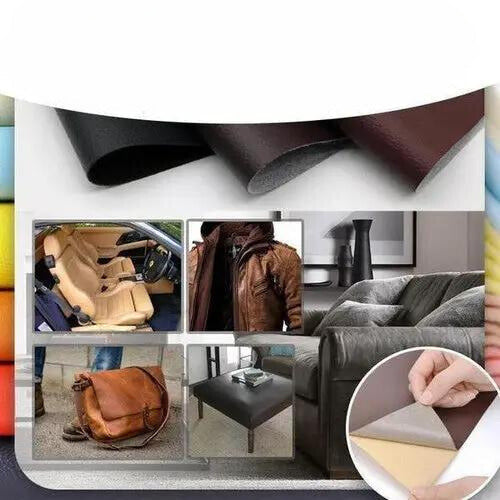 Lederreparaturset | Selbstklebende Patches 50 × 138 cm für Sofa, Autositze, Taschen und weitere Oberflächen