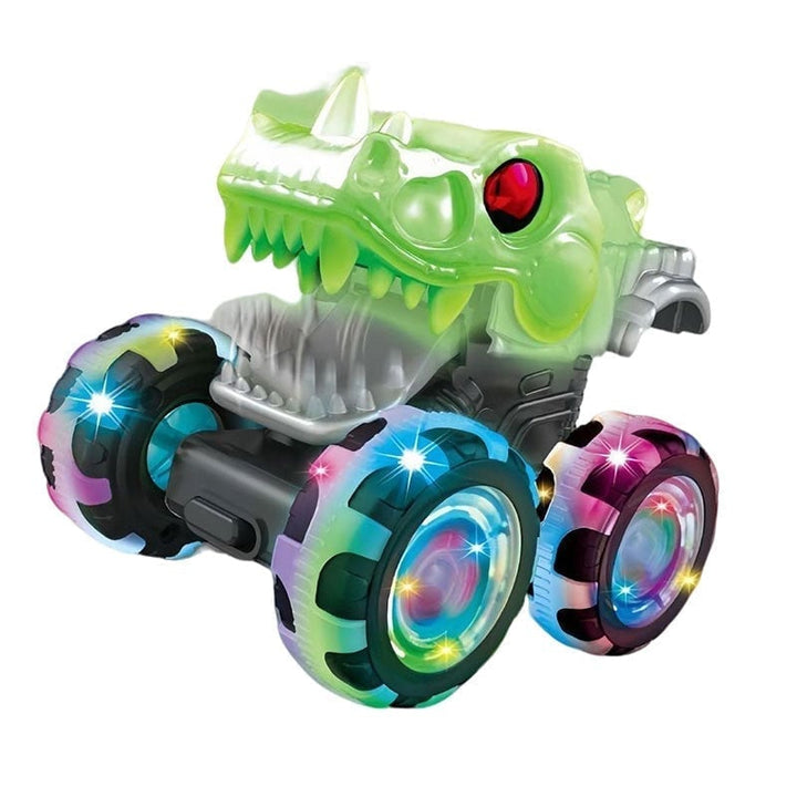 LED Stunt-Auto im Hai-Design | 360° Drehungen &amp; Leuchtende Räder | Robustes Spielzeugauto für Kinder