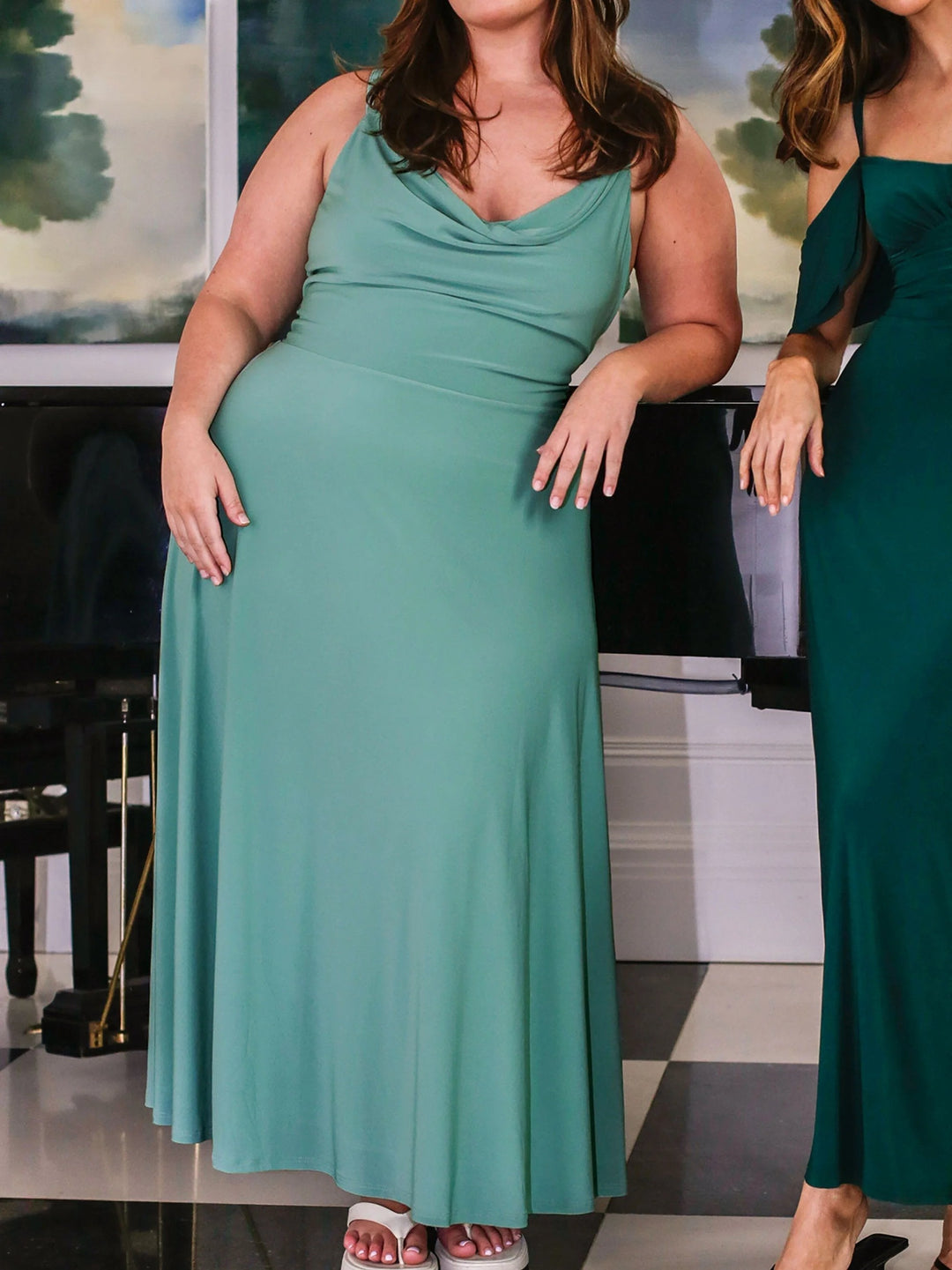 Wendekleid 2-in-1 mit Korsett-Schnürung | Doppellagig &amp; nicht durchsichtig | Integrierter BH, drapiertes Dekolleté, knitterfrei