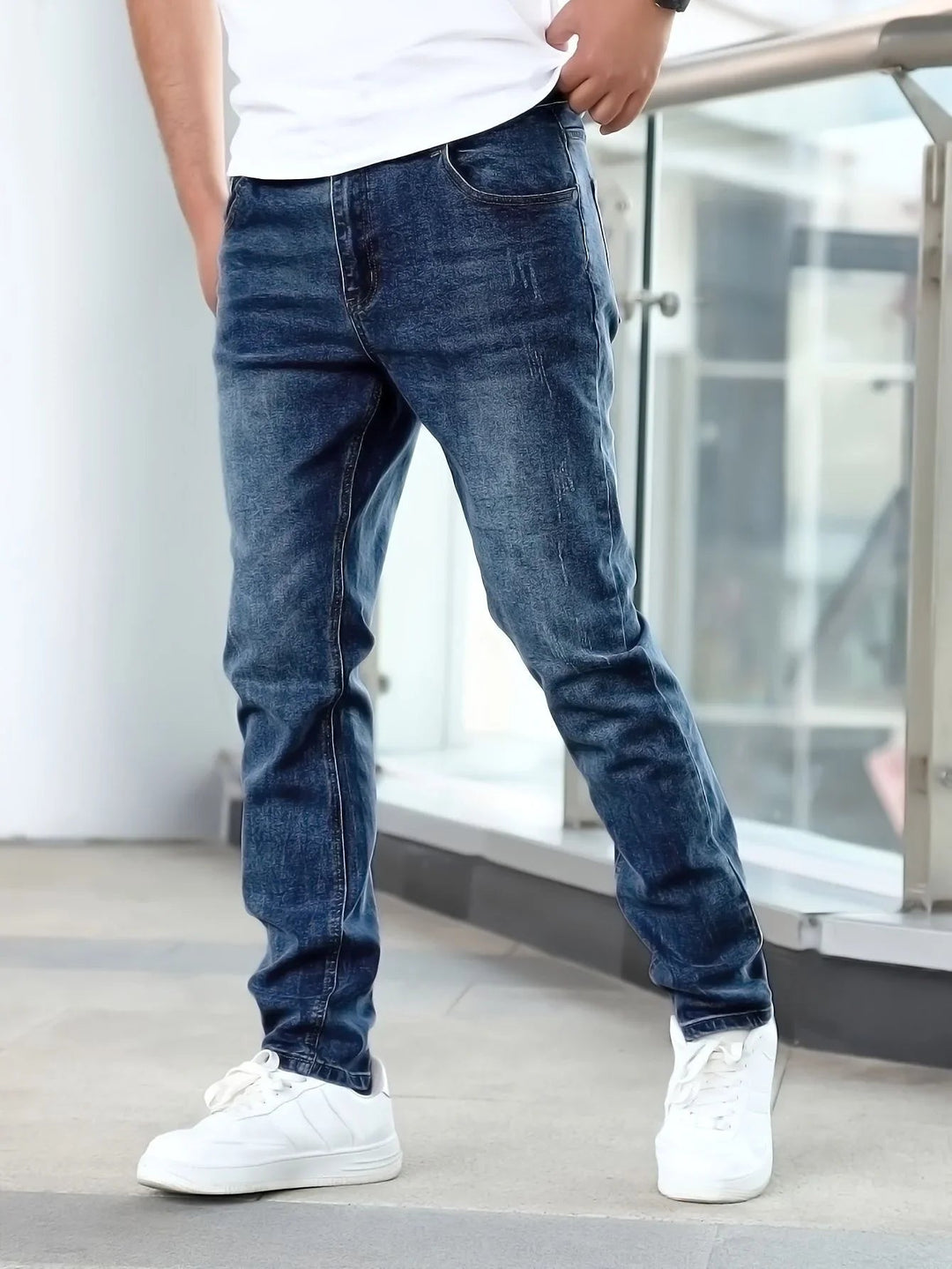 Herren Stretch Jeans | Flexible Denim Freizeithose aus Baumwollmischung für Komfort und Alltag