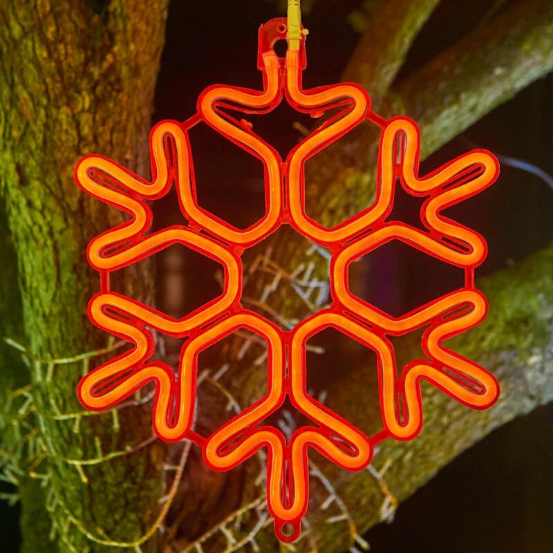 LED Schneeflockenlichter wasserdicht 30 cm | Festliche Winterbeleuchtung mit Schneefall-Effekt in verschiedenen Lichtfarben für außen