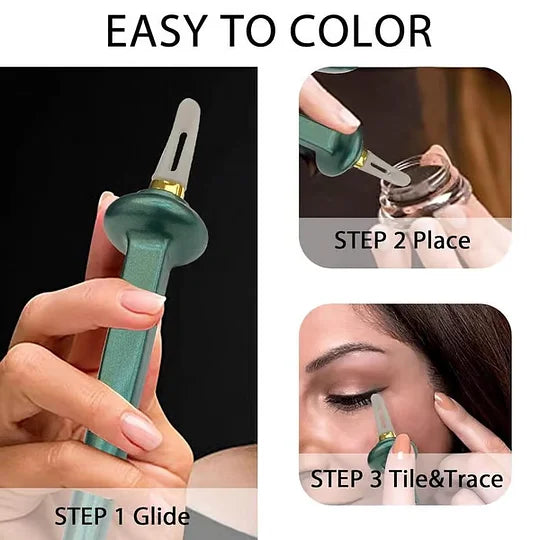 Eyeliner Set mit Creme | Gebogene Präzisionsspitze für saubere Lines | Wasserfest &amp; langanhaltend | Rutschfester Griff
