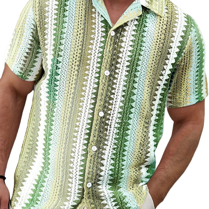 Herren Sommerhemd | Luftiges Kurzarmshirt aus gewebtem Stoff für Freizeit, Strand und Urlaub