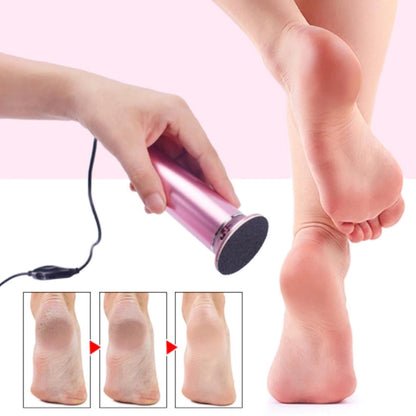 Electric foot callus remover | Pedicure tool with rotating discs + extra pads | USB connection | Smooth heels at home