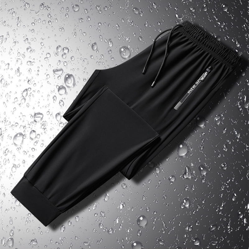Herren Jogginghose | Schnell trocknende Stretchhose mit Kordelzug und Reißverschlusstaschen für Sport und Alltag