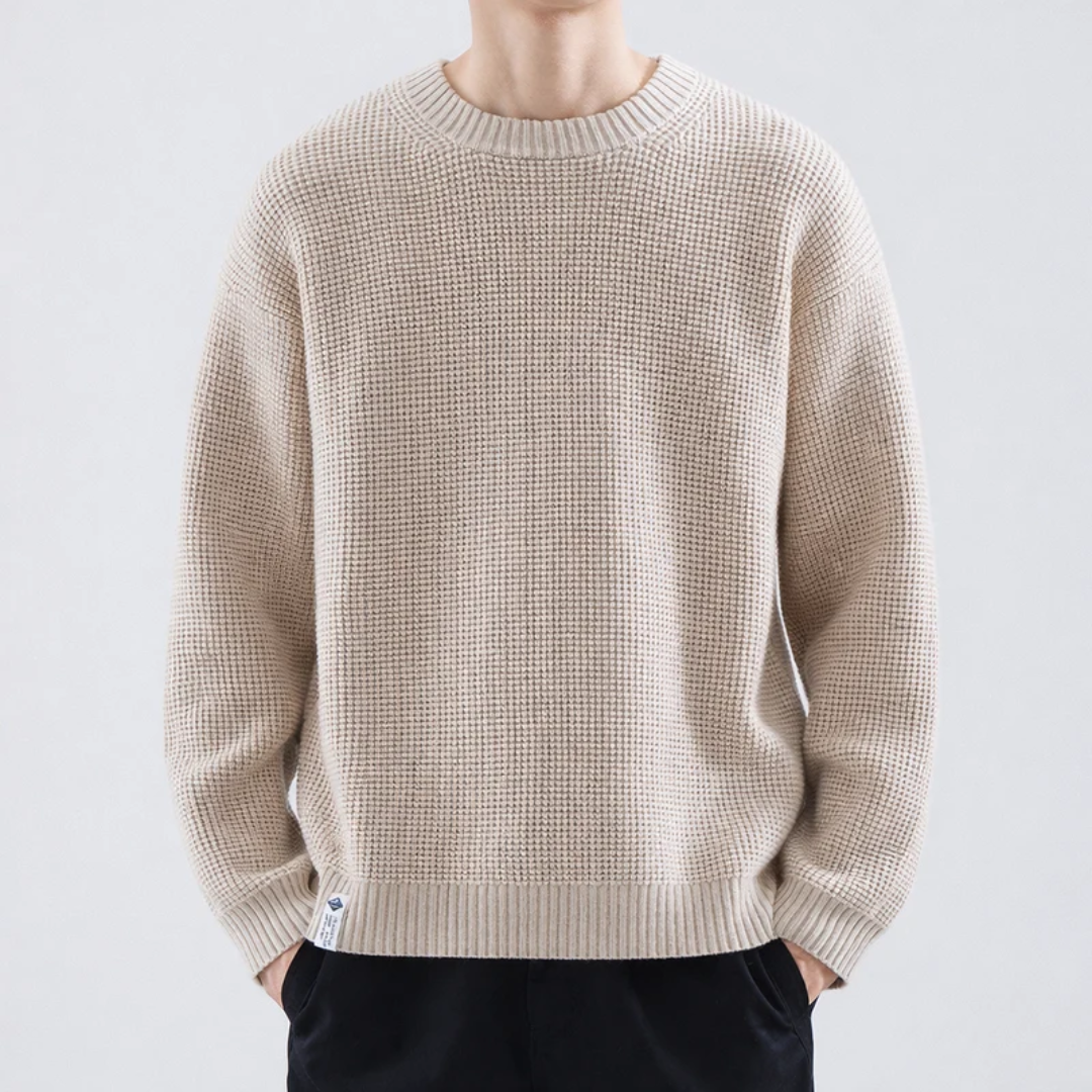 Herren Strickpullover mit lockerem Schnitt | Weicher, wärmender Pullover mit bequemer Passform für Alltag, Freizeit und kalte Tage