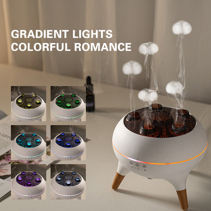 Aroma Diffuser | Ultraschall-Luftbefeuchter mit Quallen-Nebeleffekt, 250-ml-Wassertank und LED-Beleuchtung