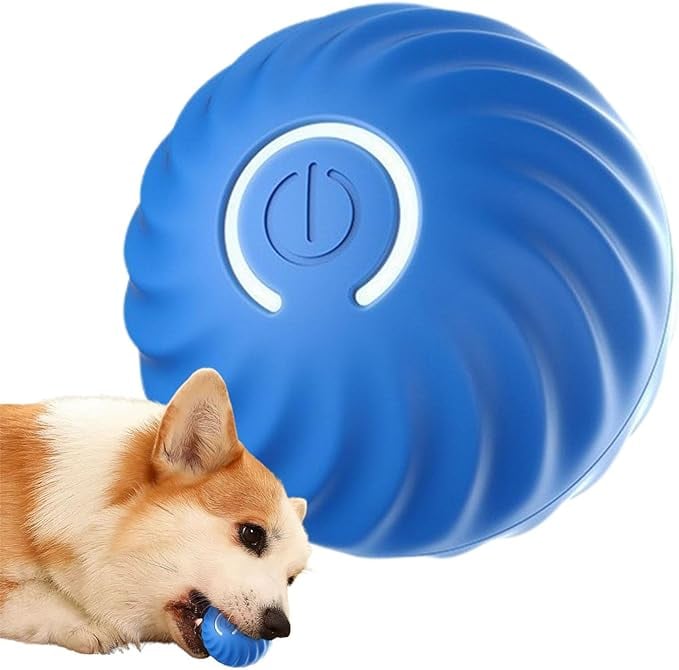 Interaktiver Hundespielball mit Sensoren | Zufallsbewegungen &amp; Blinklicht | Beschäftigung gegen Langeweile | 60 Min Spielzeit