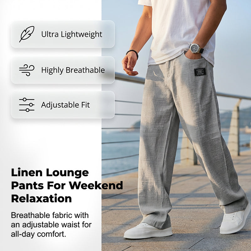 Herren Sommerhose | Luftige Freizeithose mit lockerem Schnitt und tiefen Seitentaschen für warme Tage