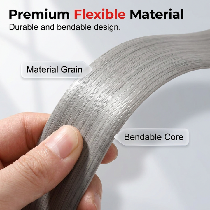 Selbstklebende Bodenübergangsleiste | Flexible PVC Übergangsleiste für Türschwellen &amp; Bodenübergänge | GlideSeal