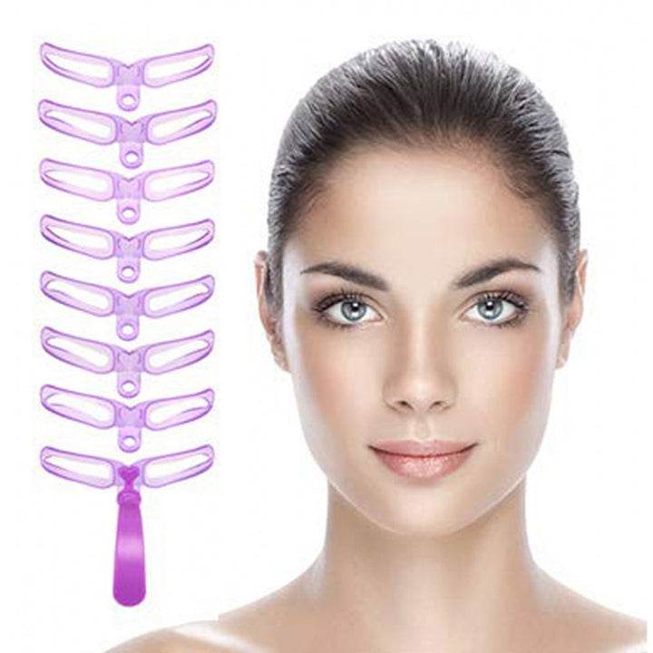 Guide précis pour sourcils | 8 formes pour des contours impeccables | Gain de temps &amp; qualité salon à la maison | Outil de coiffage ergonomique et polyvalent