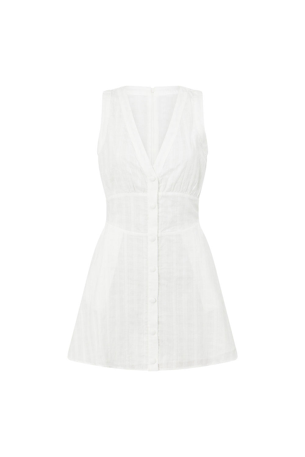 Damen Sommerkleid mit V-Ausschnitt &amp; Taillenband | Ärmelloses Minikleid mit Taschen | Femininer Freizeit-Look