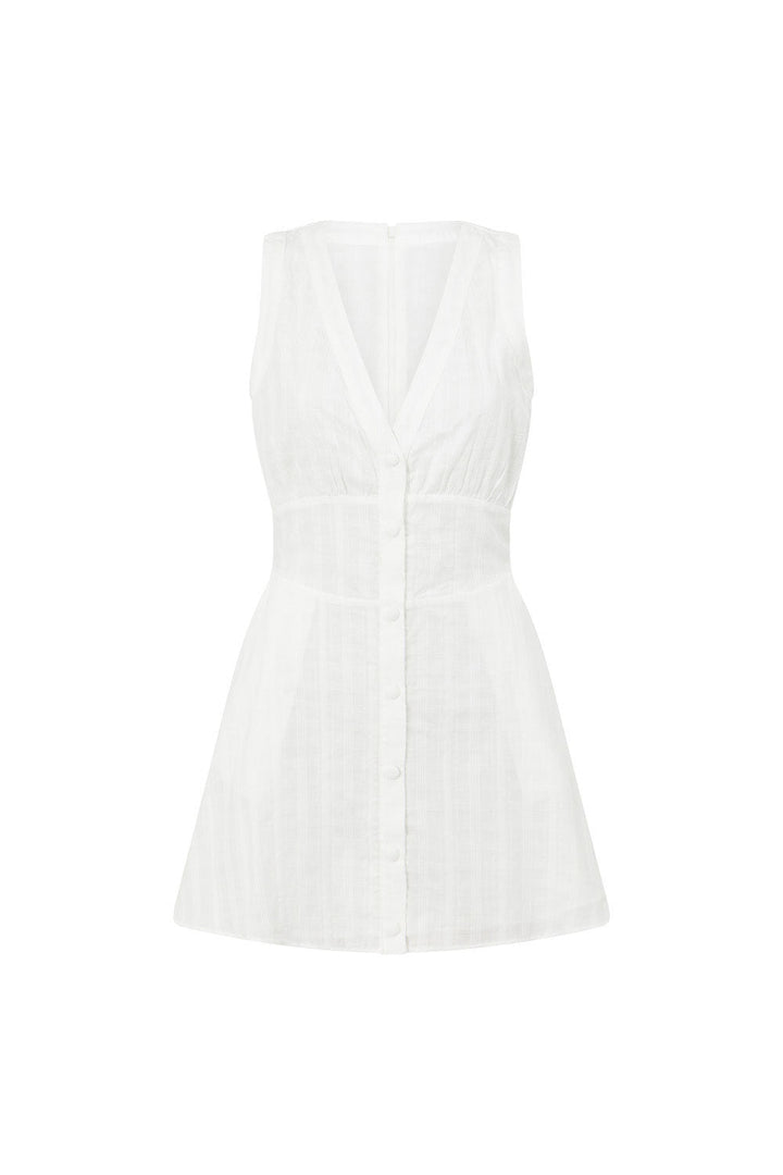 Damen Sommerkleid mit V-Ausschnitt &amp; Taillenband | Ärmelloses Minikleid mit Taschen | Femininer Freizeit-Look