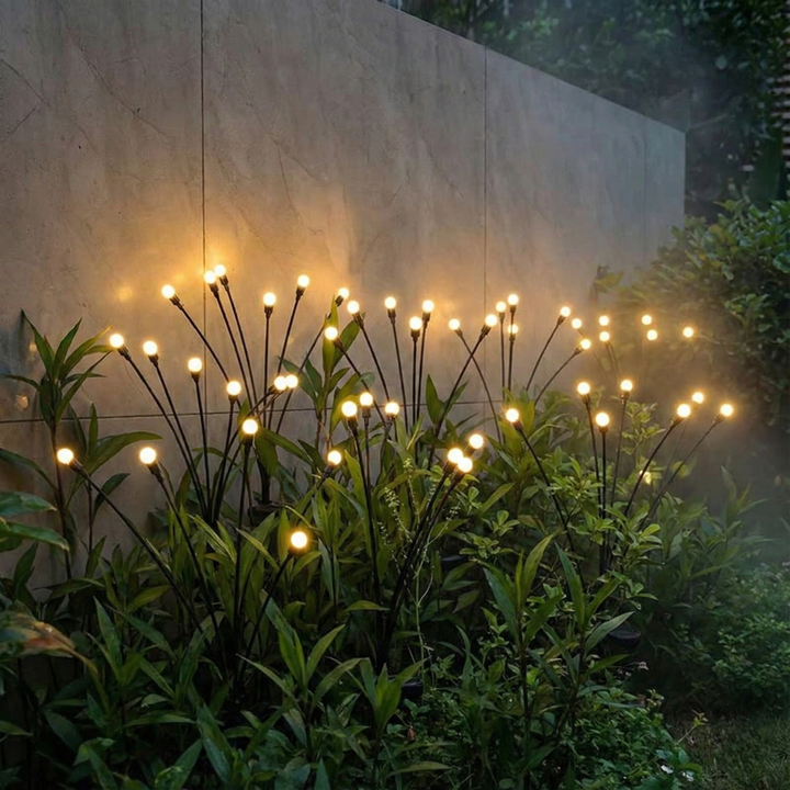 Solar Gartenleuchten mit warmweißem Sternenburst-Effekt | Solar Steckleuchten für Beete &amp; Pflanzen | Bis zu 12 Stunden Leuchtdauer