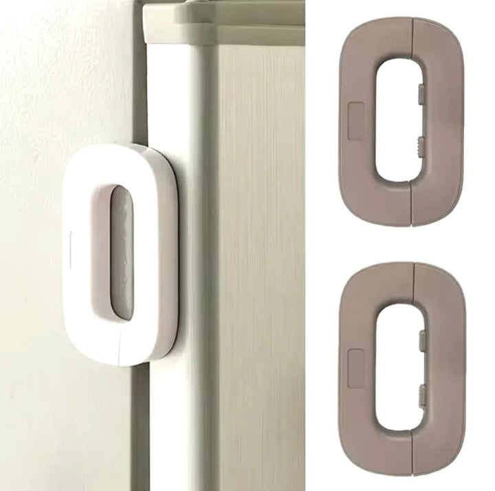 Sécurité enfant pour réfrigérateur et armoire | Mécanisme à double bouton-poussoir | Pour armoires, tiroirs, micro-ondes | Montage facile