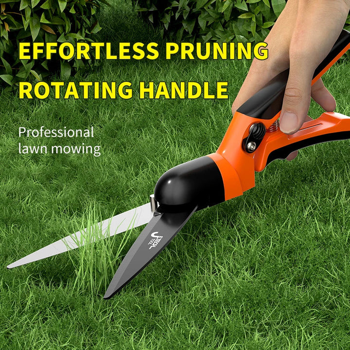 Garden shears with 360° rotating handle | SK5 carbon steel blade for clean cuts | Ergonomic, non-slip | For roses, shrubs &amp; bonsai