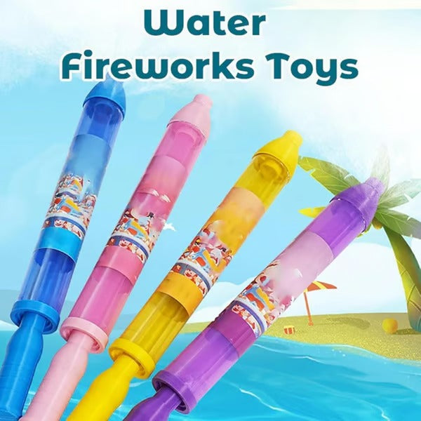 Wasserspritzspielzeug mit Feuerwerks-Effekt | Pump-Design zum Ziehen &amp; Spritzen | Extra großes Wasservolumen | 45 cm | ab 3 Jahren