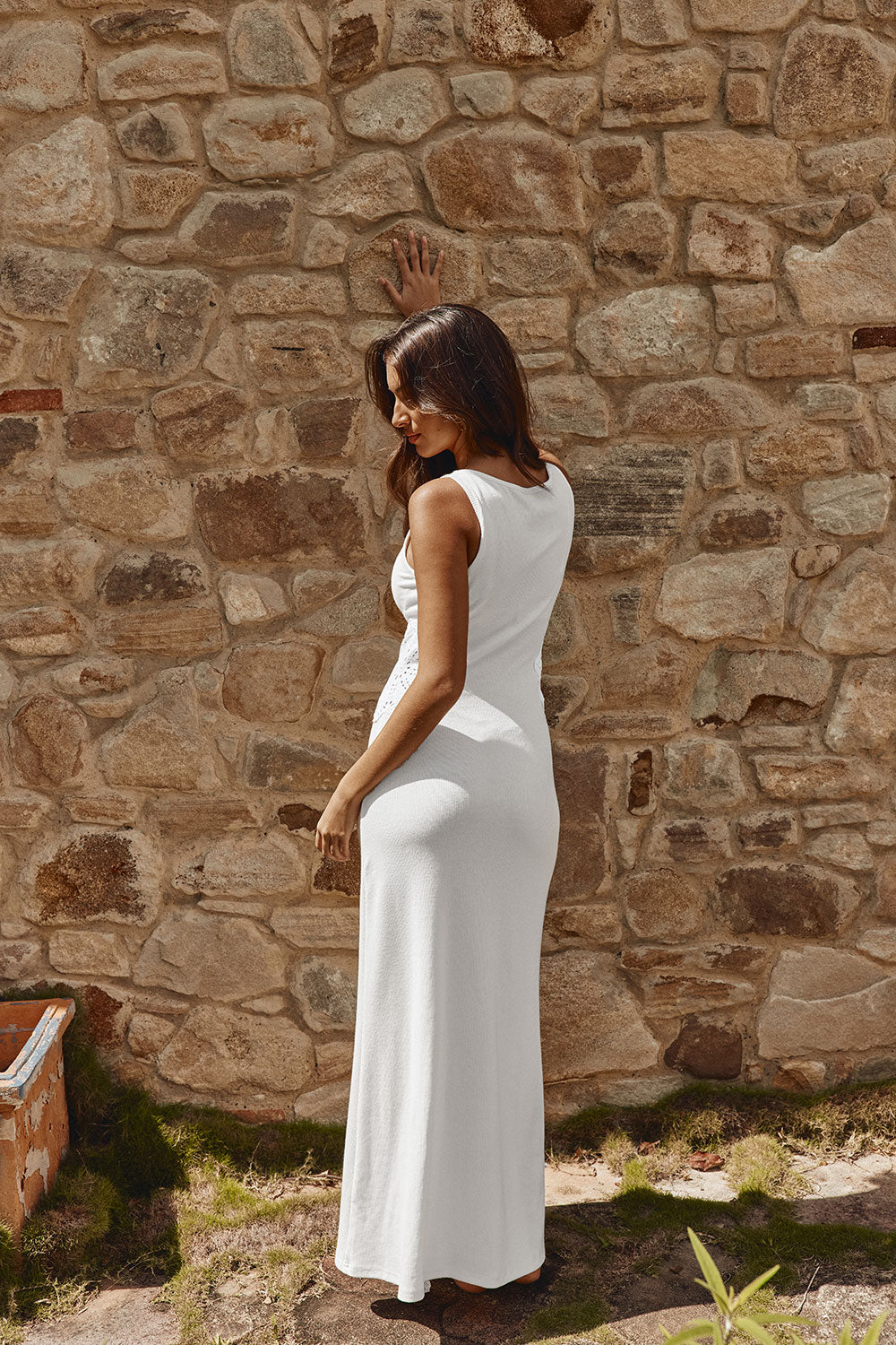 Damen Musterkleid Morelle | Einmaliges Sabo-Sample | Maxikleid mit leichten Spuren am Saum