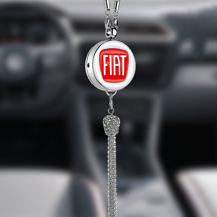 Ciondolo per specchietto retrovisore auto con cristallo | Lega di zinco e strass | Decorazione scintillante con ciondolo profumato, idea regalo
